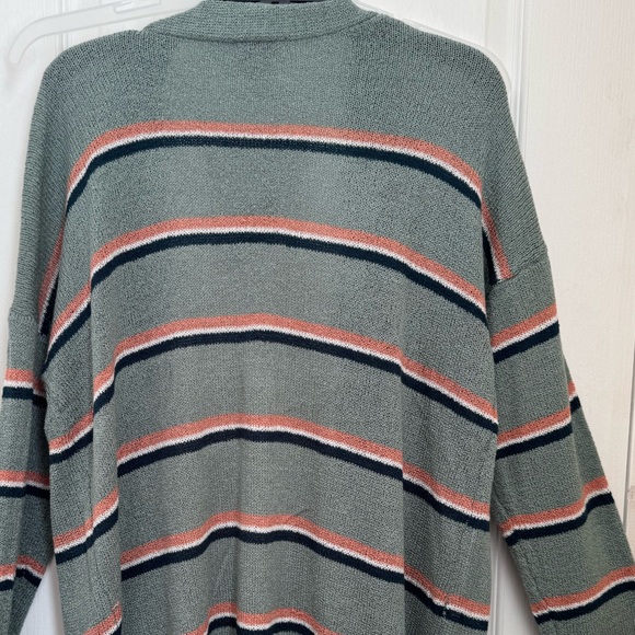 SO OPEN CARDIGAN. LIGHTWEIGHT OPEN FRONT STRIPED CARDIGAN. NEW WITH TAGS - Picture 11 of 13